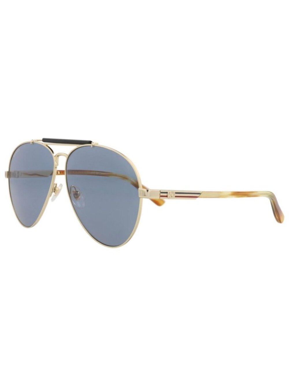 New Gucci Mens Aviator Gold Havana Grey Fashion Designer Sunglasses